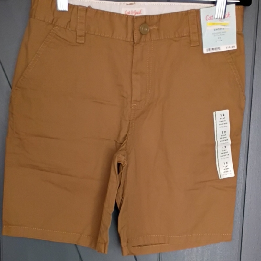 Cat & Jack Kids Brown Flat Front Shorts